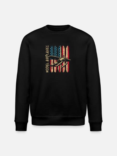 Maquette d’avion - Sweat bio ROLLER Stanley/Stella Unisexe - noir