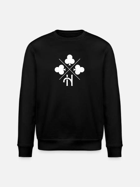 Letter h lucky clover - Stanley/Stella ROLLER Unisex Organic Sweatshirt - black