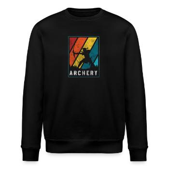 Bogenschießen Zielschießen Treffer - Stanley/Stella Unisex Bio-Sweatshirt ROLLER - Schwarz - Vorne - Nik (191cm)