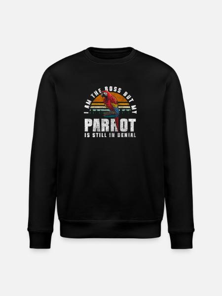 Bird Feathers Sweet Exotic - Stanley/Stella ROLLER Unisex Organic Sweatshirt - black