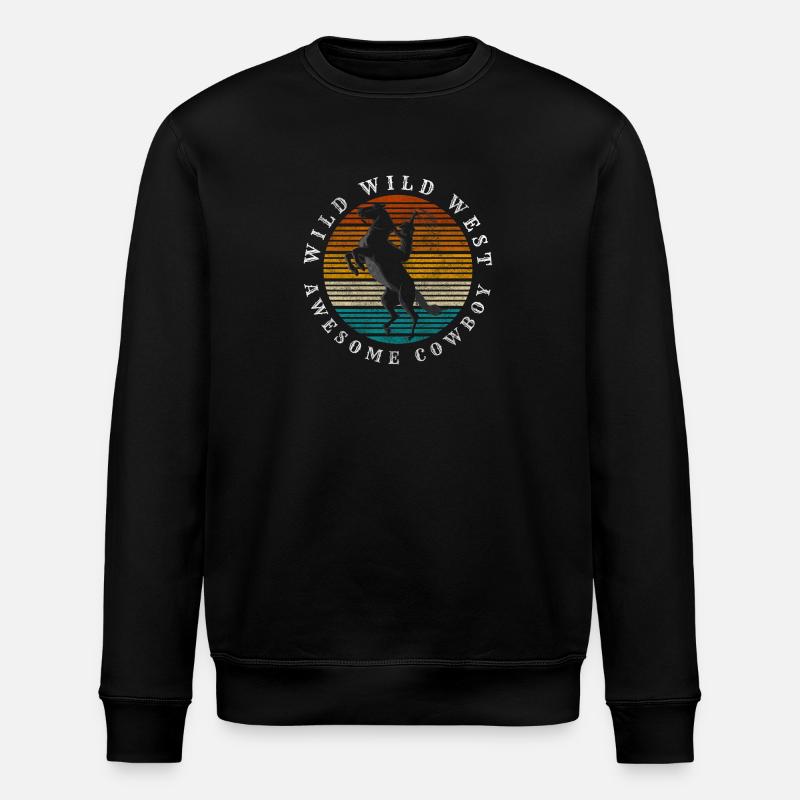 Cheval de cow-boy Texas - Sweat bio ROLLER Stanley/Stella Unisexe - noir