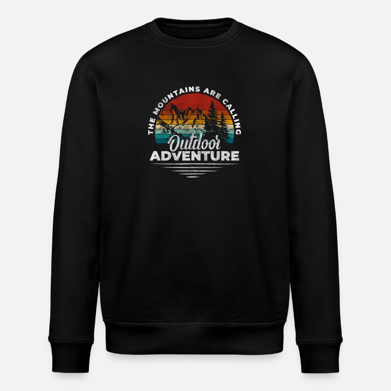 Climber Nature Man Alps - Stanley/Stella ROLLER Unisex Organic Sweatshirt - black
