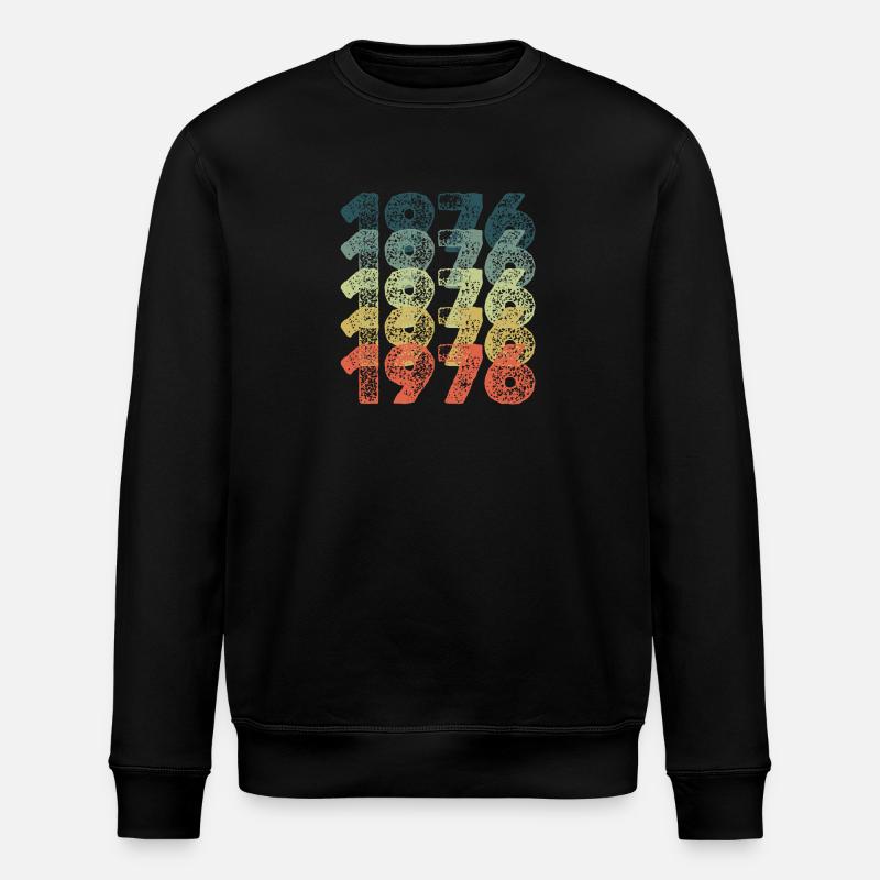 Birthday 1976 - Stanley/Stella ROLLER Unisex Organic Sweatshirt - black