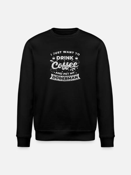 Doberman Dog Protection Trainer - Stanley/Stella ROLLER Unisex Organic Sweatshirt - black