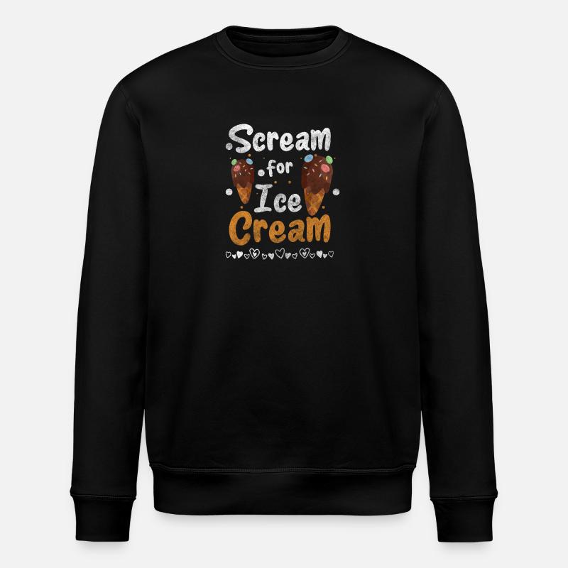 Eiscreme Eisdiele - Stanley/Stella Unisex Bio-Sweatshirt ROLLER - Schwarz