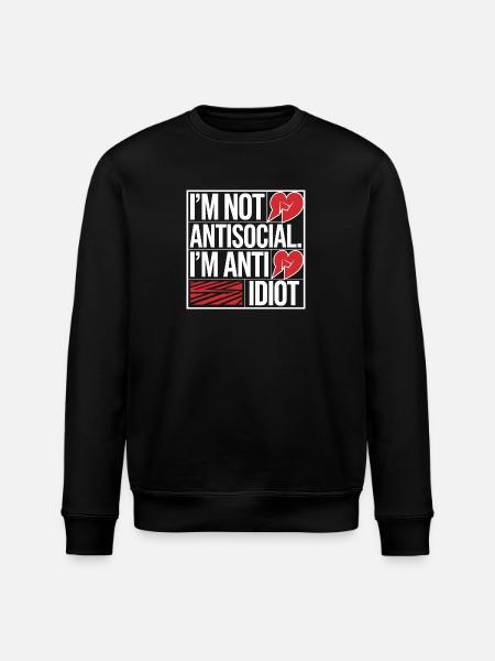 Introverted and picky - Stanley/Stella ROLLER Unisex Organic Sweatshirt - black