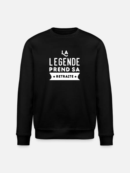 The legend retires - Stanley/Stella ROLLER Unisex Organic Sweatshirt - black