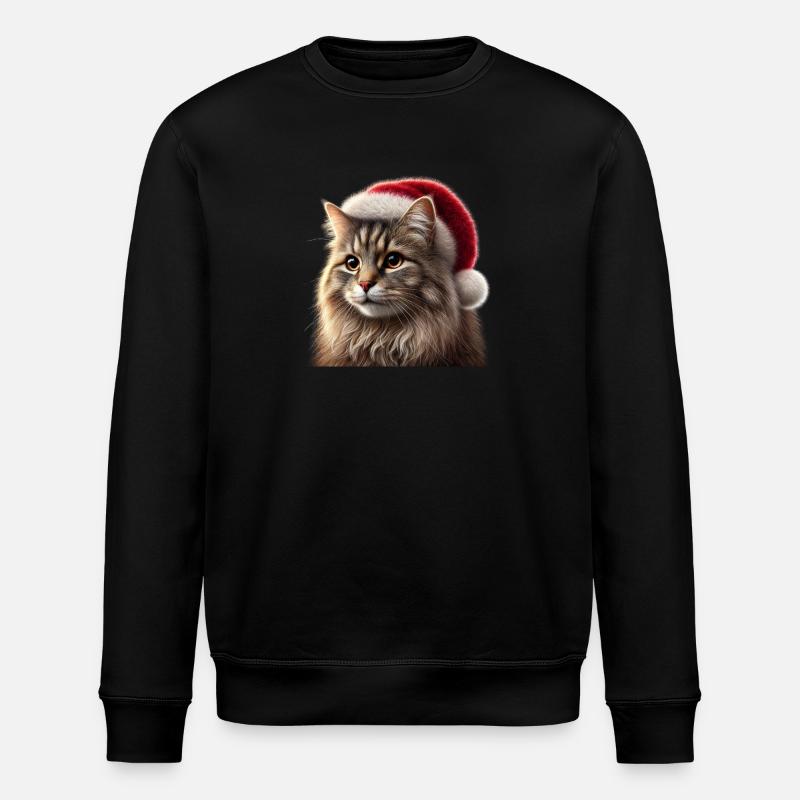 Chat de Noël - Sweat bio ROLLER Stanley/Stella Unisexe - noir