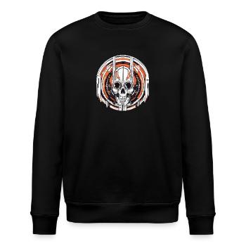 Techno Hardstyle Electro Robotik - Stanley/Stella Unisex Bio-Sweatshirt ROLLER - Schwarz - Vorne - Nik (191cm)