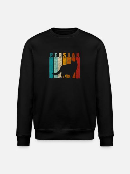 Persian cat fan - Stanley/Stella ROLLER Unisex Organic Sweatshirt - black