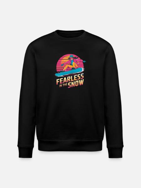 Fearless in the Snow - Stanley/Stella ROLLER Unisex Organic Sweatshirt - black