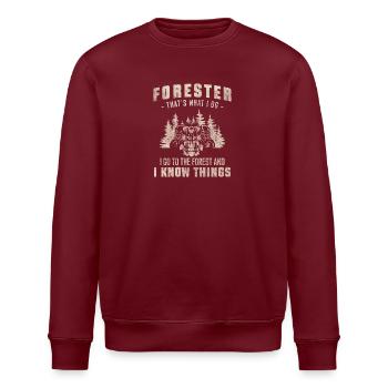 Forestier Protection de la Nature Protecteur Menuisier - Sweat bio ROLLER Stanley/Stella Unisexe - bordeaux - Devant - Nik (191cm)