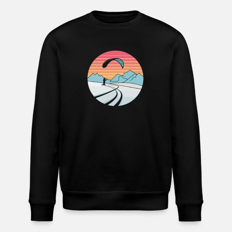 Snowkiten Abenteuerkunst - Stanley/Stella Unisex Bio-Sweatshirt ROLLER - Schwarz