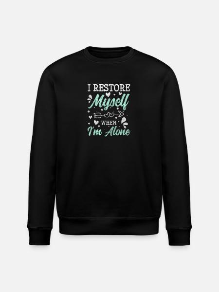 Introvert Geek Humor Single - Stanley/Stella ROLLER Unisex Organic Sweatshirt - black