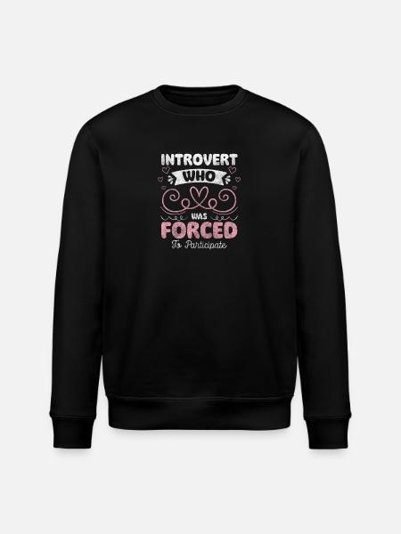 Introvert Social Contact Reflection - Stanley/Stella ROLLER Unisex Organic Sweatshirt - black
