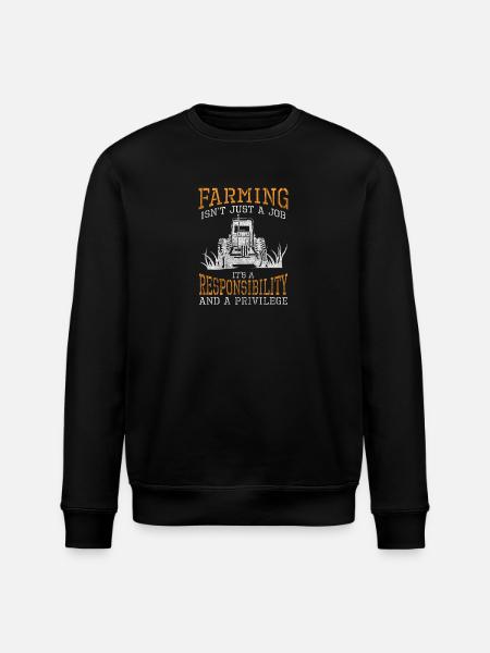 Farmer Farm Pitchfork Vocation - Stanley/Stella ROLLER Unisex Organic Sweatshirt - black