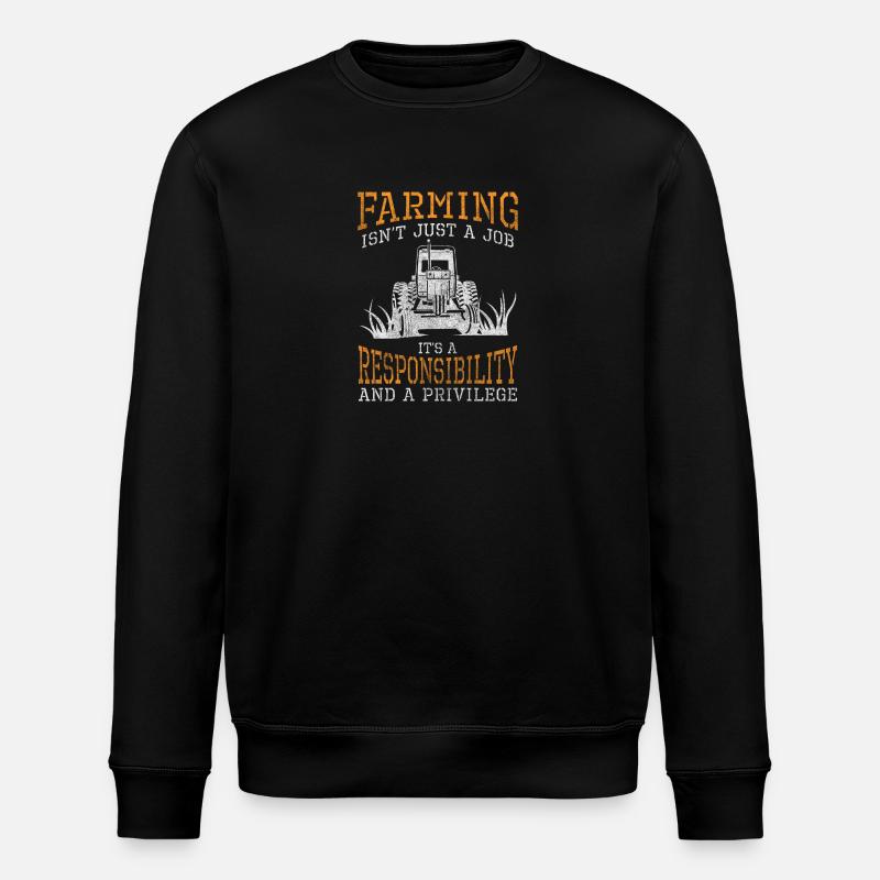 Ferme fermière Pitchfork Vocation - Sweat bio ROLLER Stanley/Stella Unisexe - noir
