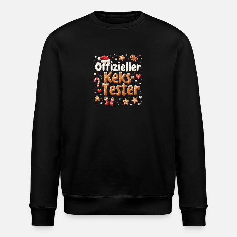 Official Cookie Tester Christmas Fun - Stanley/Stella ROLLER Unisex Organic Sweatshirt - black
