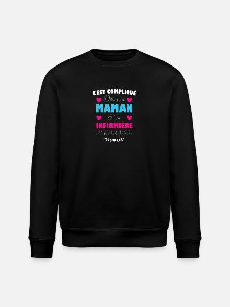 Mamma e infermiera - Felpa ecologica unisex ROLLER di Stanley/Stella - nero