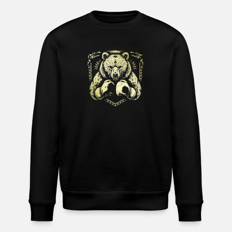Grizzly Bär Boxer - Stanley/Stella Unisex Bio-Sweatshirt ROLLER - Schwarz
