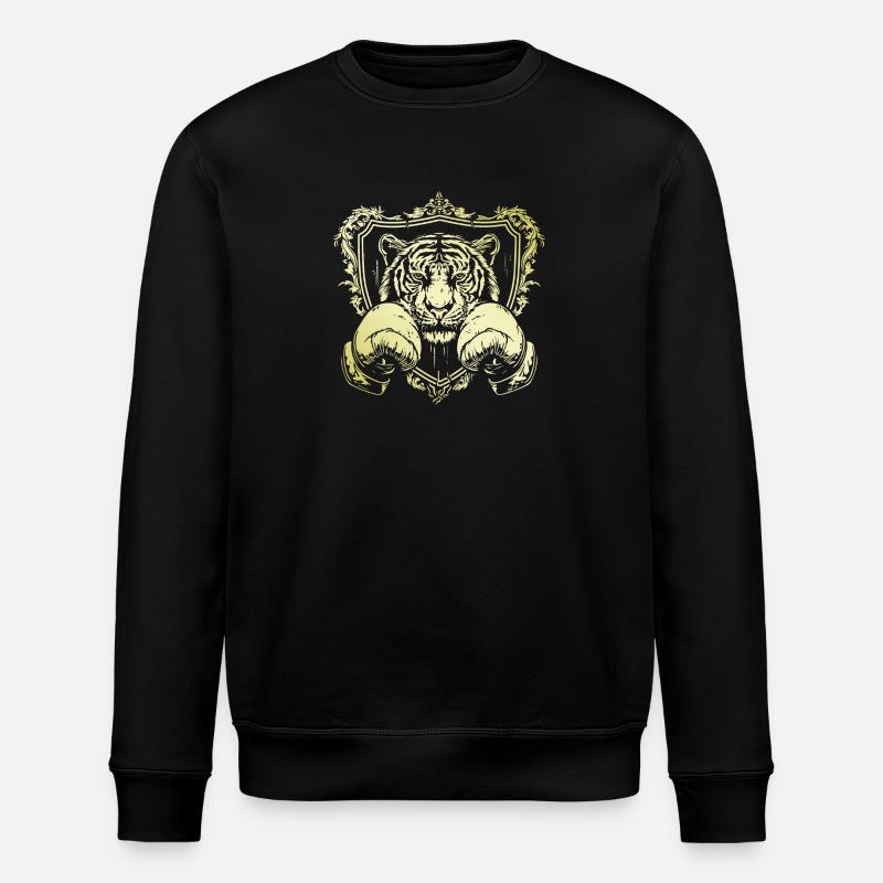 Tiger Boxer - Stanley/Stella ROLLER Unisex Organic Sweatshirt - black