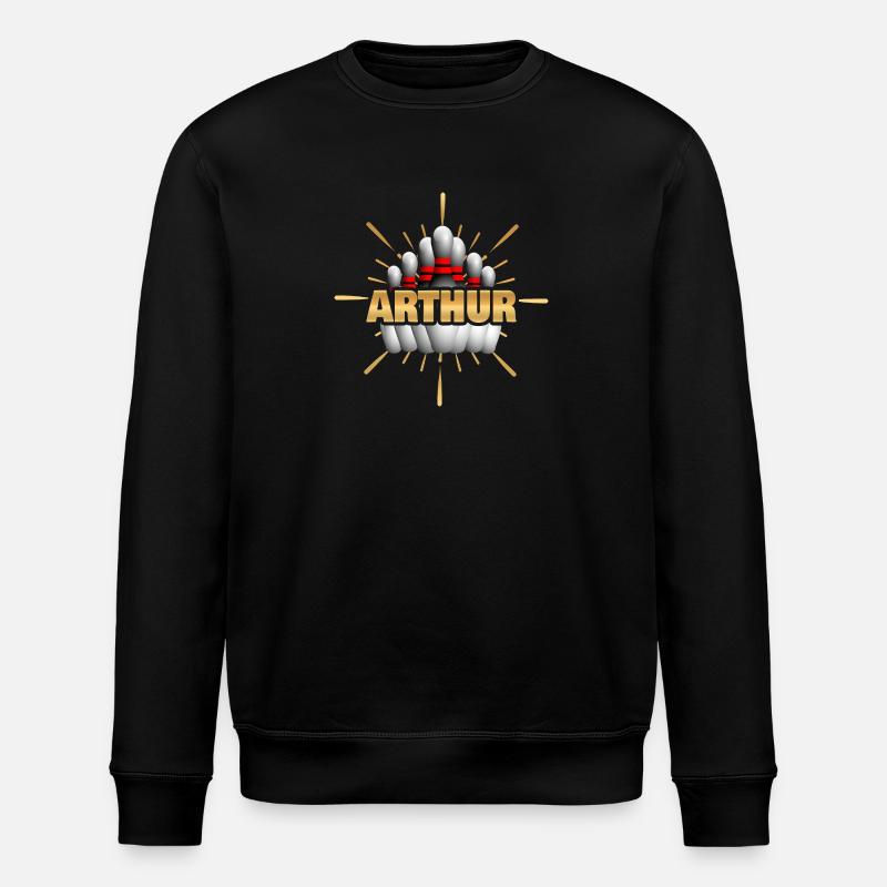 Arthur as Bowling - Stanley/Stella ROLLER Unisex Organic Sweatshirt - black