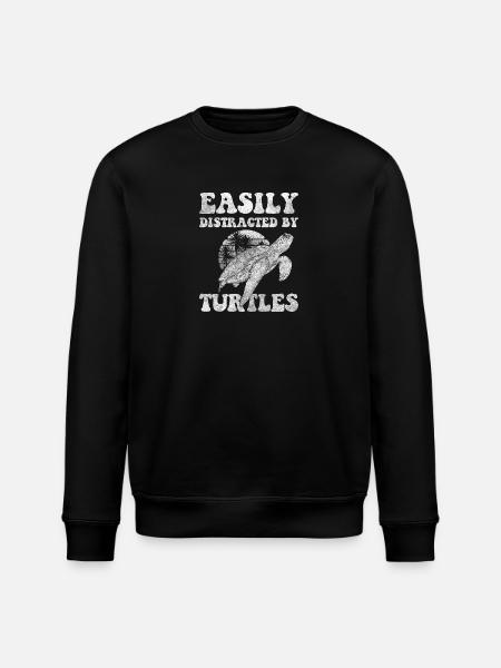 Turtles Sea Sea Creatures Slow - Stanley/Stella ROLLER Unisex Organic Sweatshirt - black