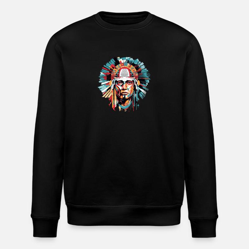 Ancien guerrier aztèque mystique abstrait - Sweat bio ROLLER Stanley/Stella Unisexe - noir