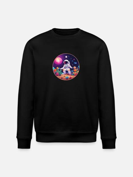 Gärtnernder Astronaut - Stanley/Stella Unisex Bio-Sweatshirt ROLLER - Schwarz