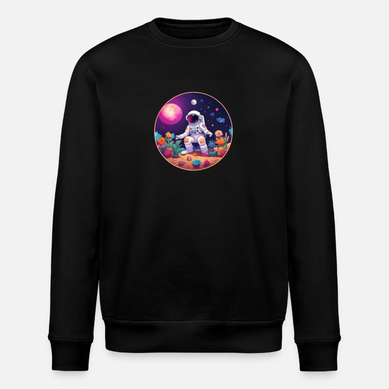 Gardening Astronaut - Stanley/Stella ROLLER Unisex Organic Sweatshirt - black