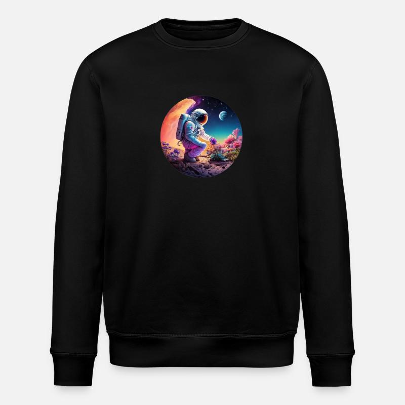 Gardening Astronaut - Stanley/Stella ROLLER Unisex Organic Sweatshirt - black