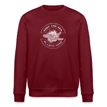 Wal Ozean - Stanley/Stella Unisex Bio-Sweatshirt ROLLER - Burgunderrot - Vorne - Nik (191cm)