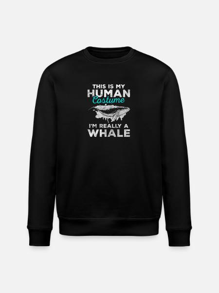 Wale Meeresbewohner See - Stanley/Stella Unisex Bio-Sweatshirt ROLLER - Schwarz