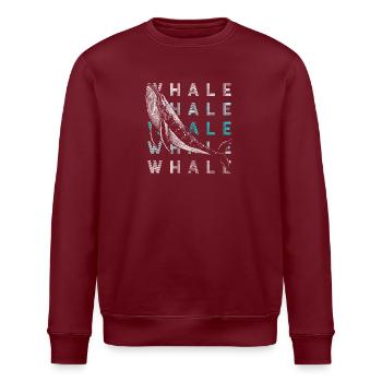 Orka Buckelwal Wasser Walfisch - Stanley/Stella Unisex Bio-Sweatshirt ROLLER - Burgunderrot - Vorne - Nik (191cm)