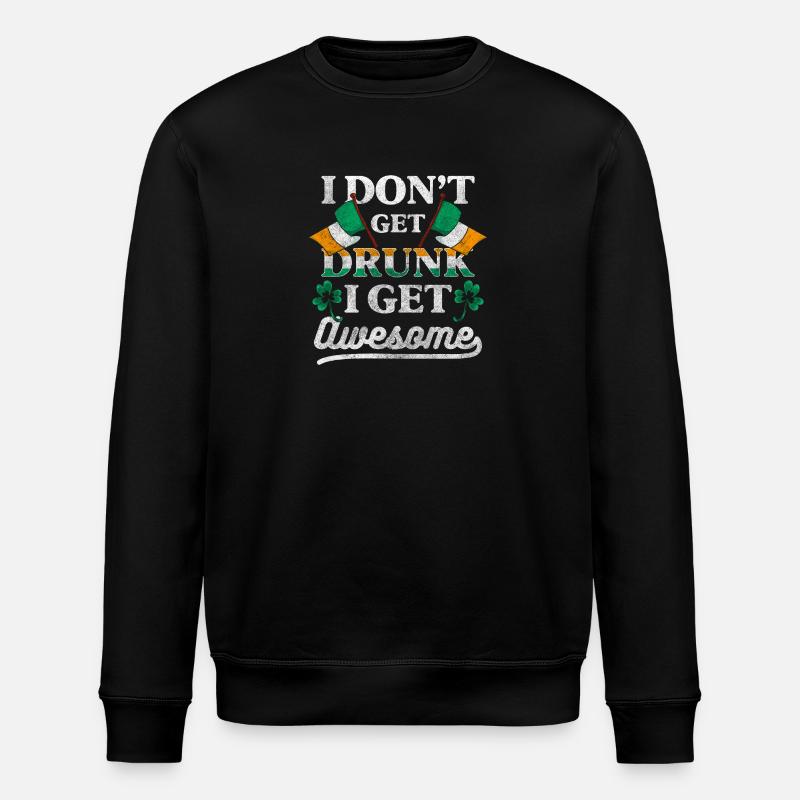 Ireland Drink Travel Whiskey - Stanley/Stella ROLLER Unisex Organic Sweatshirt - black