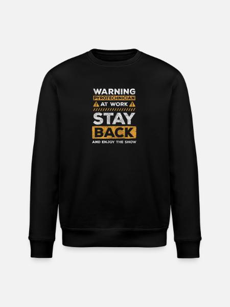 Pyro New Year Beautiful Stadium - Stanley/Stella ROLLER Unisex Organic Sweatshirt - black