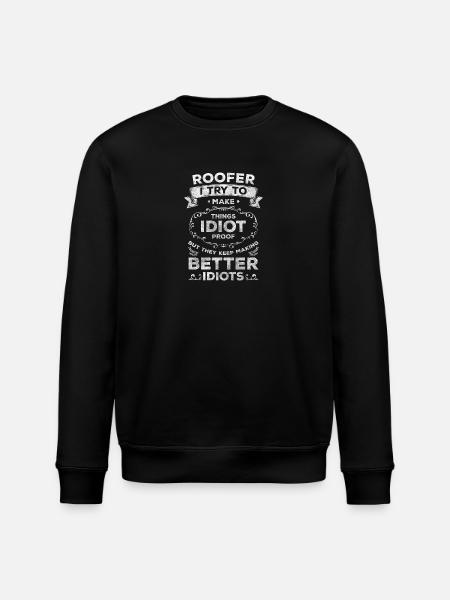carpenter construction site profession roofer - Stanley/Stella ROLLER Unisex Organic Sweatshirt - black