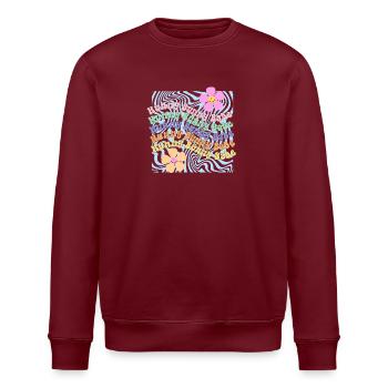 Egg-Stra Spezial - Stanley/Stella Unisex Bio-Sweatshirt ROLLER - Burgunderrot - Vorne - Nik (191cm)