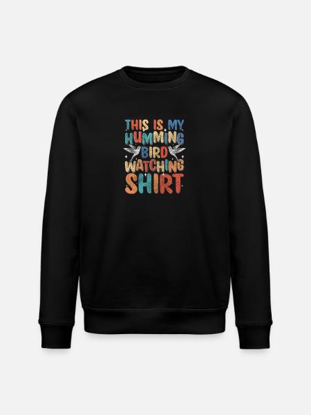 hummingbirds animals spring - Stanley/Stella ROLLER Unisex Organic Sweatshirt - black
