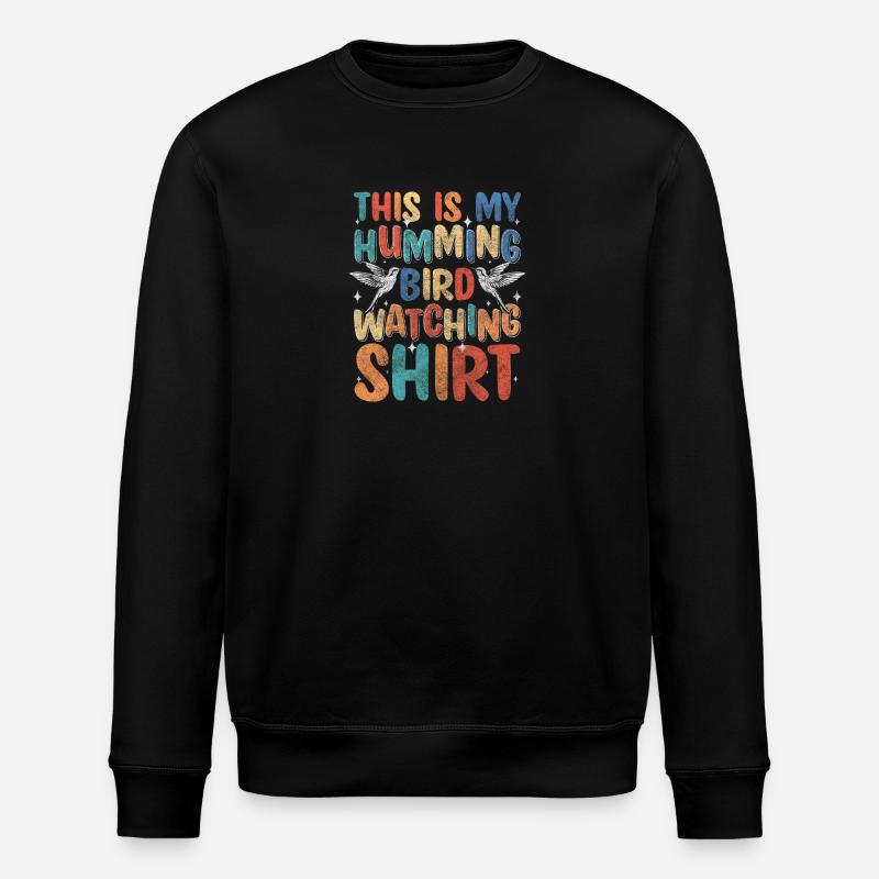 hummingbirds animals spring - Stanley/Stella ROLLER Unisex Organic Sweatshirt - black