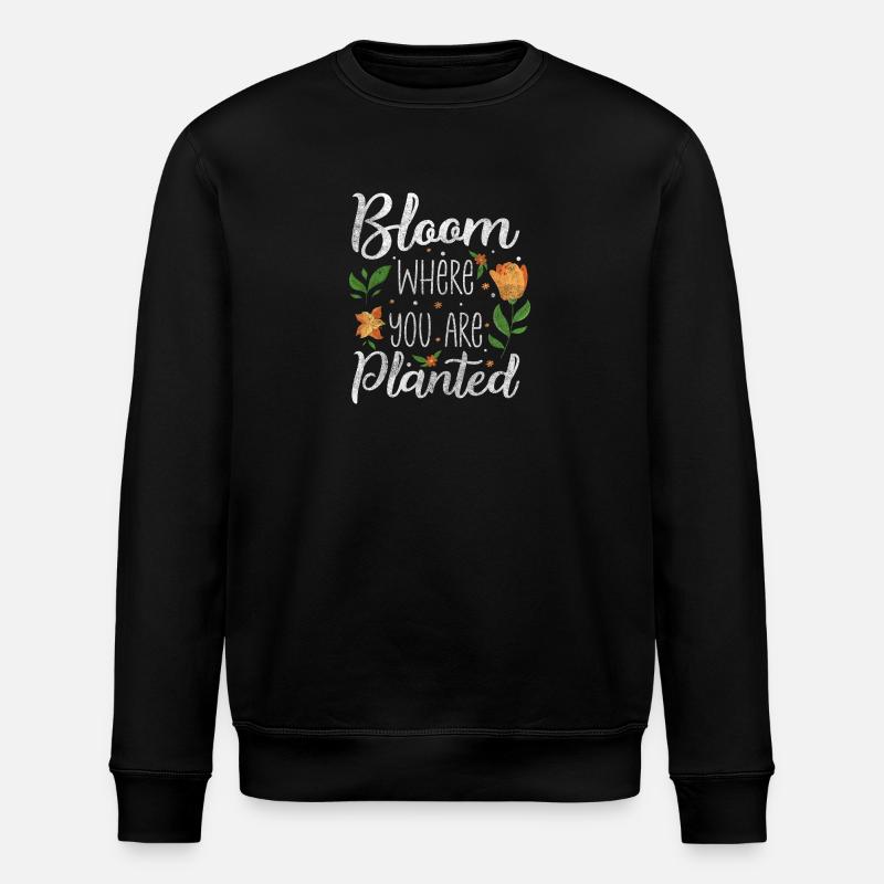 Parfum floral Bouquet d’amour - Sweat bio ROLLER Stanley/Stella Unisexe - noir