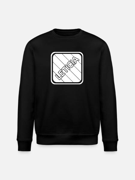 First name Leticia - Stanley/Stella ROLLER Unisex Organic Sweatshirt - black
