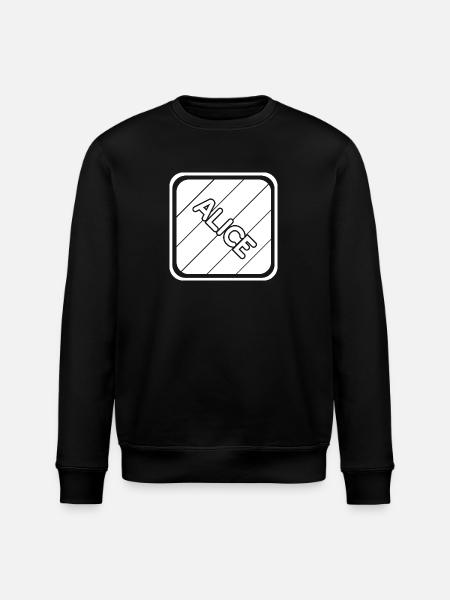 Alice als Mädchenname - Stanley/Stella Unisex Bio-Sweatshirt ROLLER - Schwarz