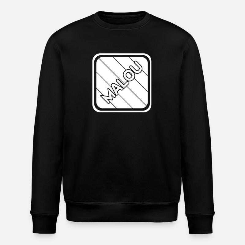 First name Malou - Stanley/Stella ROLLER Unisex Organic Sweatshirt - black