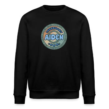 Geschenk für Aiden - Stanley/Stella Unisex Bio-Sweatshirt ROLLER - Schwarz - Vorne - Nik (191cm)