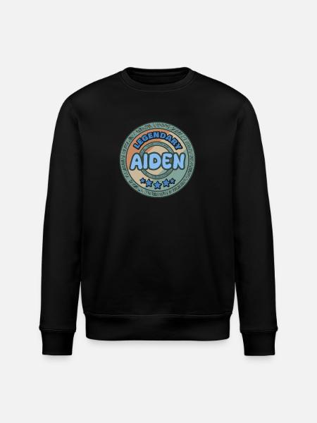 Gift for Aiden - Stanley/Stella ROLLER Unisex Organic Sweatshirt - black