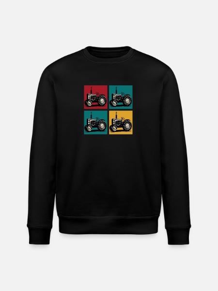 Retro-Oldtimer-Traktor - Stanley/Stella Unisex Bio-Sweatshirt ROLLER - Schwarz