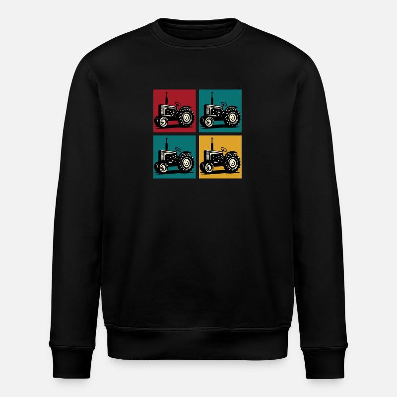 Retro-Oldtimer-Traktor - Stanley/Stella Unisex Bio-Sweatshirt ROLLER - Schwarz