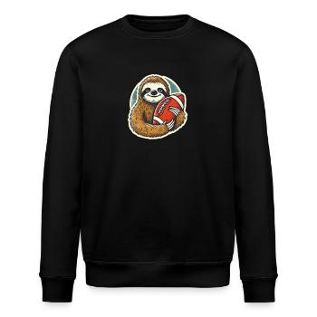 Football Faultier - Stanley/Stella Unisex Bio-Sweatshirt ROLLER - Schwarz - Vorne - Nik (191cm)