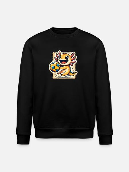 Axolotl playing handball - Stanley/Stella ROLLER Unisex Organic Sweatshirt - black
